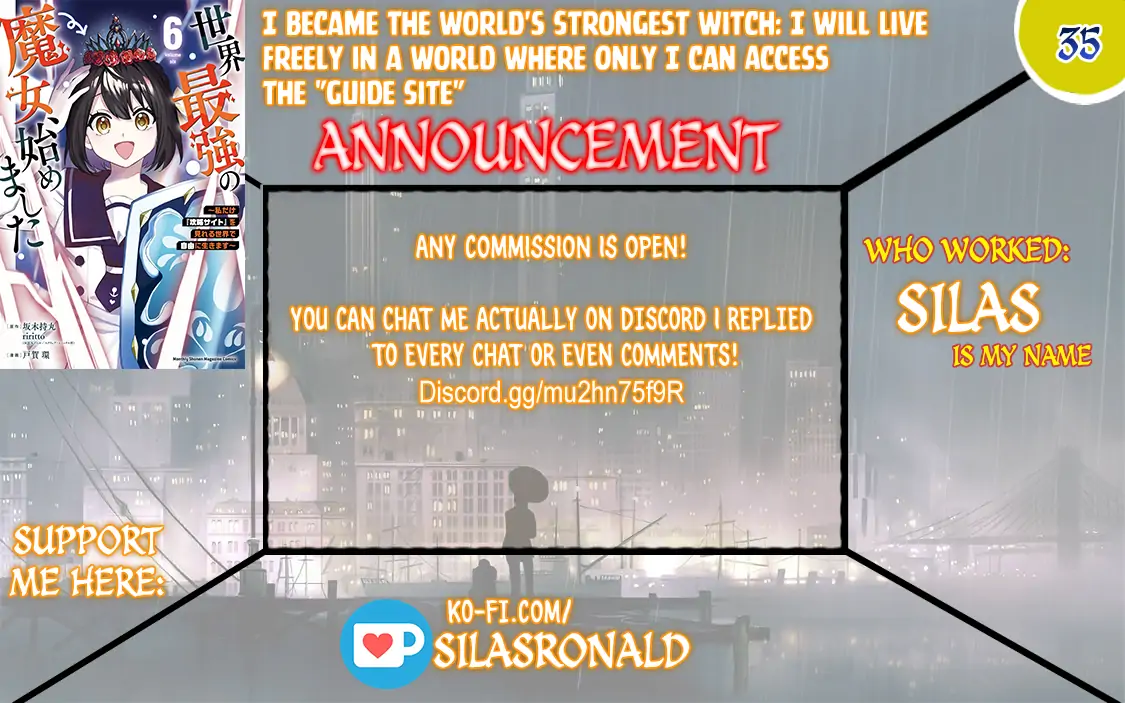 I Became the World's Strongest Witch: I Will Live Freely in a World Where Only I can Access the "Guide Site" - Chapter 35 - Page 1