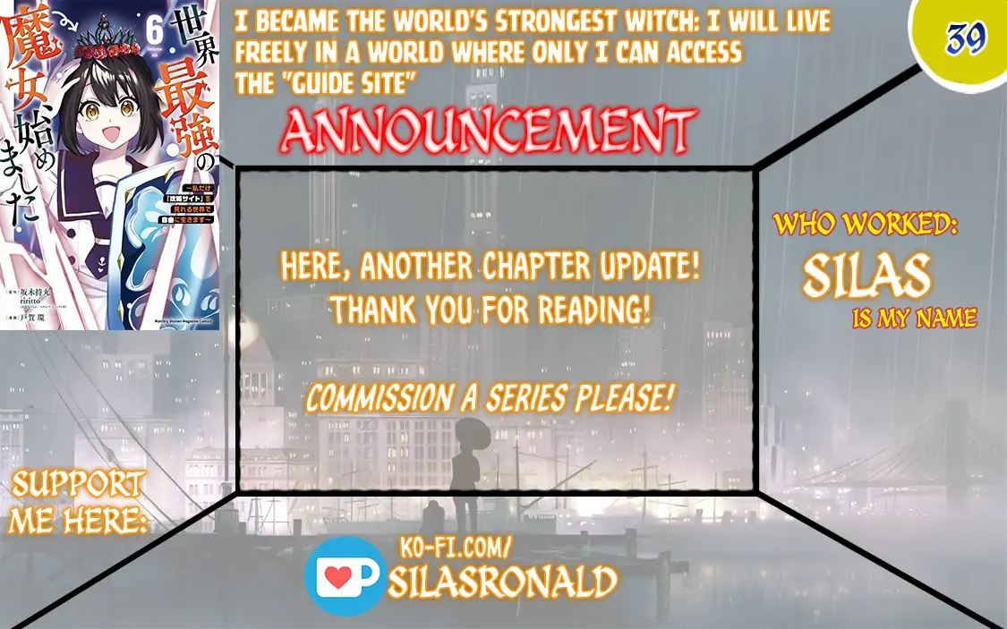 I Became the World's Strongest Witch: I Will Live Freely in a World Where Only I can Access the "Guide Site" - Chapter 39 - Page 1