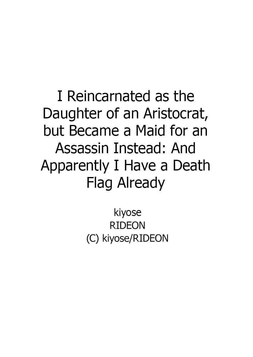 I Reincarnated as the Daughter of an Aristocrat, but Became a Maid for an Assassin Instead: And Apparently I Have a Death Flag Already - Chapter 5 - Page 27