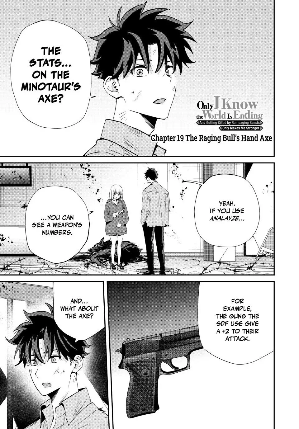 Only I Know the World Is Ending and Getting Killed by Rampaging Beasts Only Makes Me Stronger [Official] - Chapter 19 - Page 1