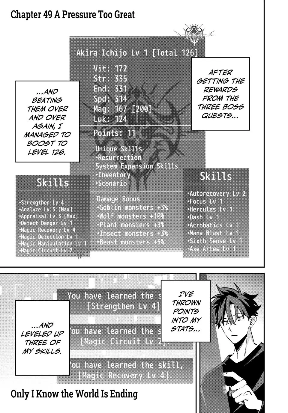 Only I Know the World Is Ending and Getting Killed by Rampaging Beasts Only Makes Me Stronger [Official] - Chapter 49 - Page 1