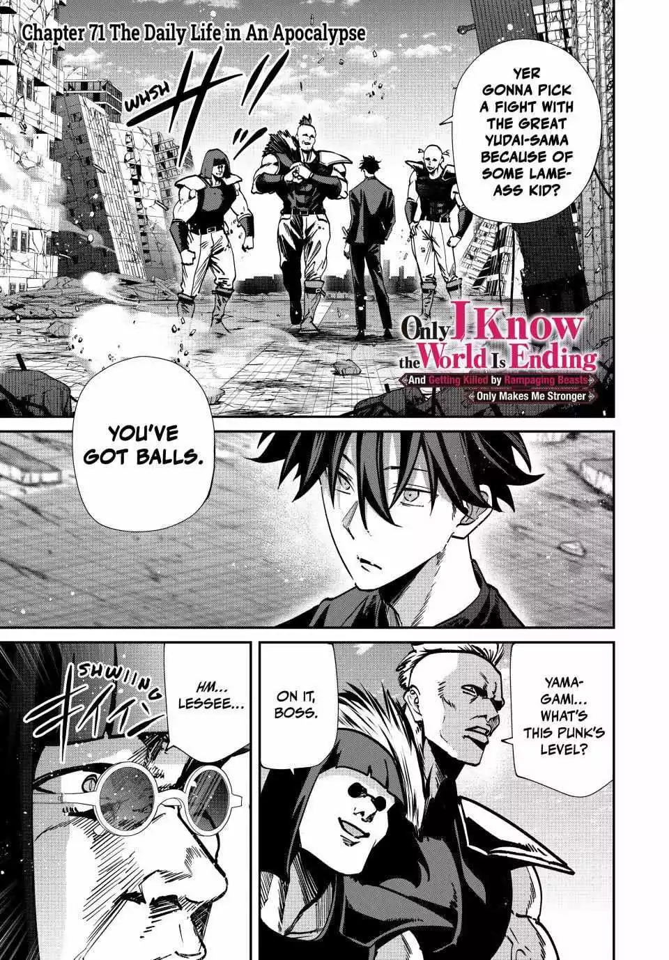 Only I Know the World Is Ending and Getting Killed by Rampaging Beasts Only Makes Me Stronger - Chapter 71 - Page 1
